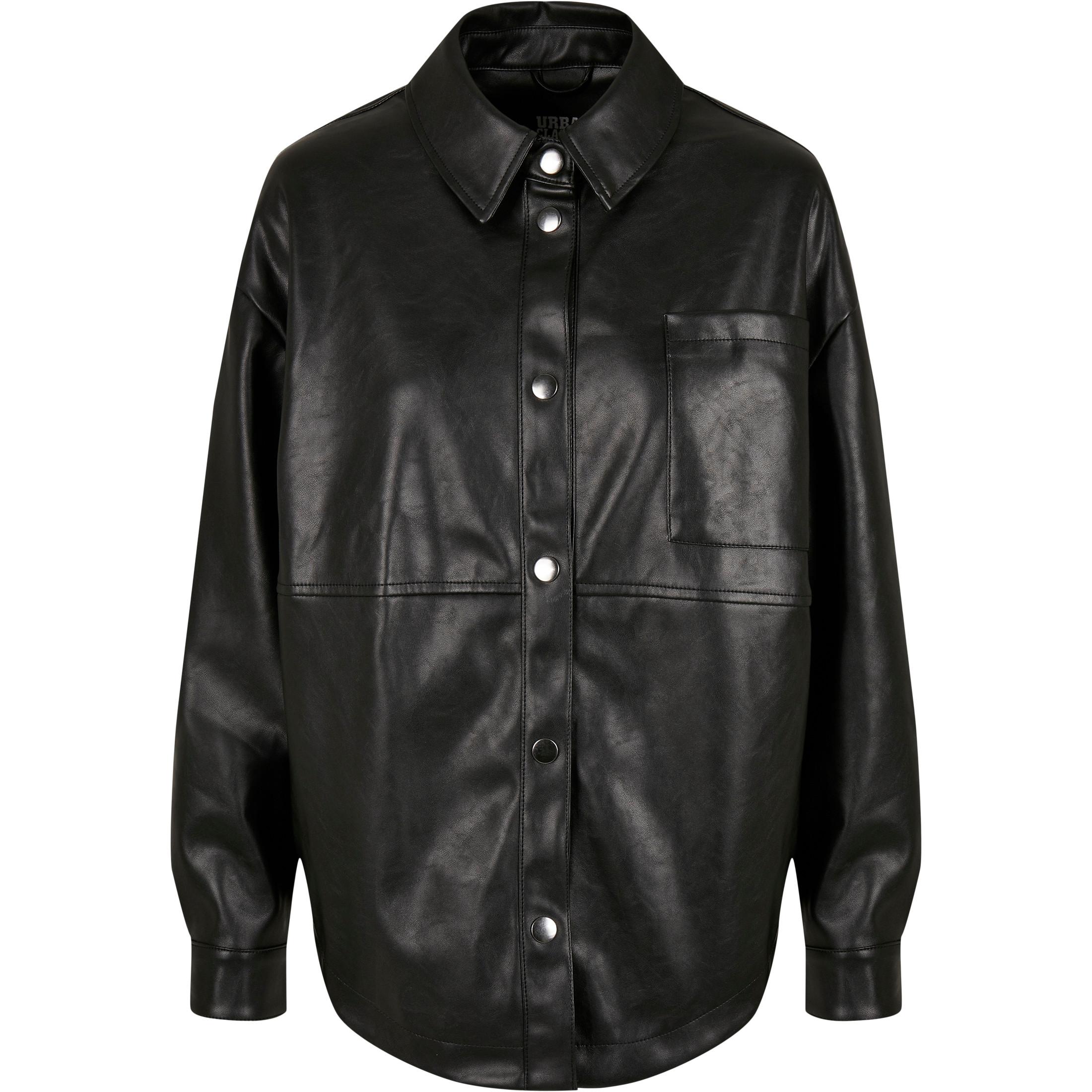 URBAN CLASSICS  chemise grandes tailles faux leather over 