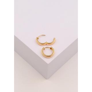 MUAU Schmuck  Creolen Rotgold 750 U-Profil Scharnier 15mm 