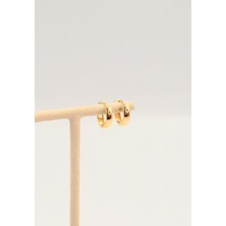 MUAU Schmuck  Charnière créole en or rose 750 à  profil en U 15mm 