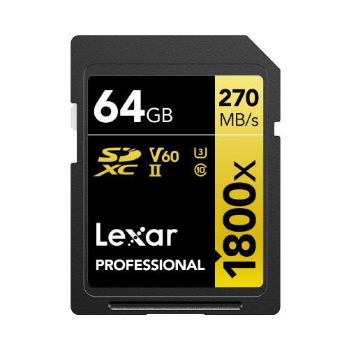 Lexar  Lexar LSD1800064G-BNNNG memoria flash 64 GB SDXC UHS-II Classe 10 