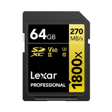 Lexar LSD1800064G-BNNNG mémoire flash 64 Go SDXC UHS-II Classe 10