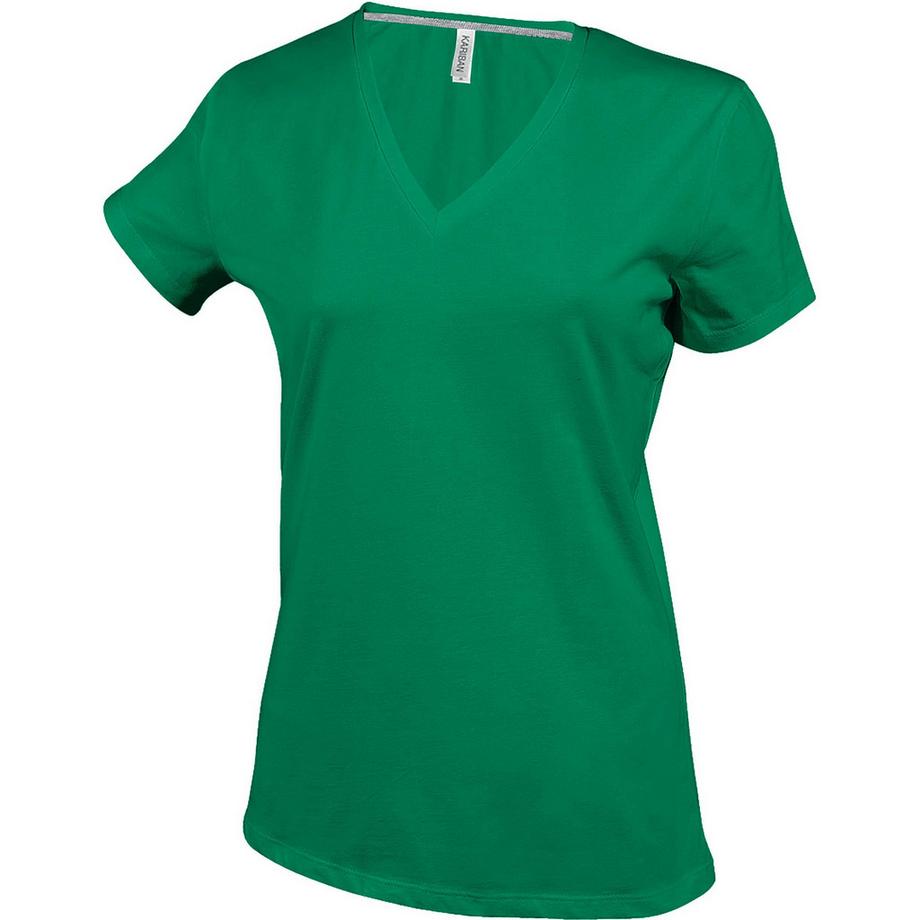 schmal geschnittenes damen-t-shirt v-ausschnitt