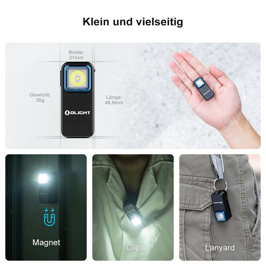Olight  Oclip – Lampe à clip lumière blanche et rouge 