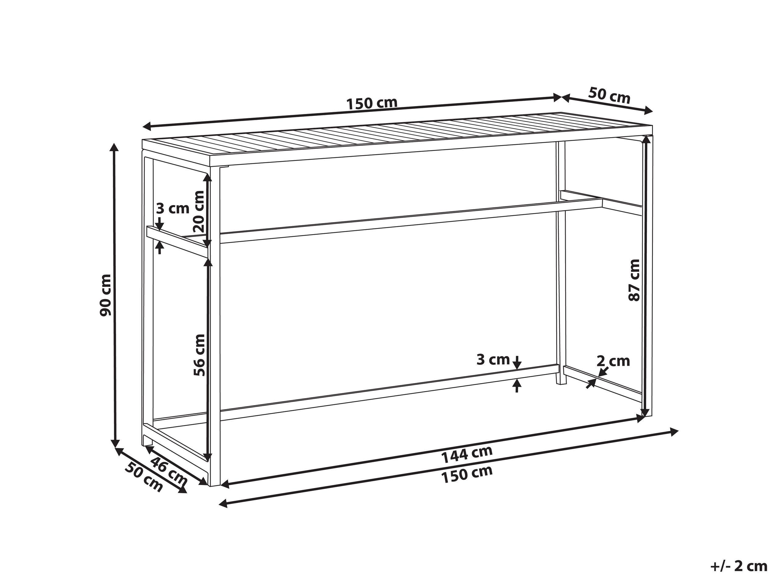 Beliani Table de jardin en Acier Moderne AVETRANA  