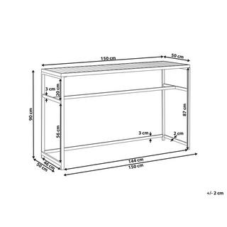 Beliani Table de jardin en Acier Moderne AVETRANA  