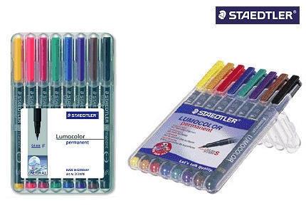 STAEDTLER STAEDTLER Lumocolor permanent F 318 WP8 8 Farben ass.  