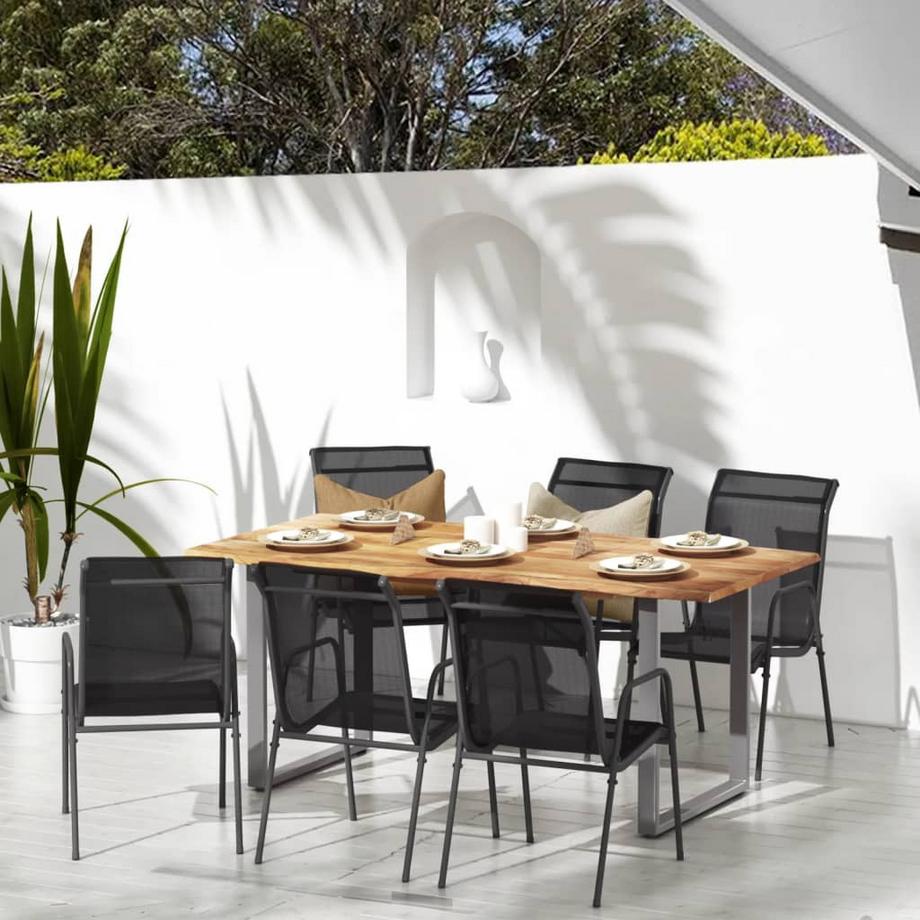 VidaXL Chaise de jardin acier  