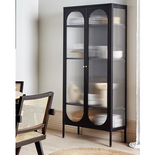 Beliani Armoire vitrine en Acier Moderne FOXTON  