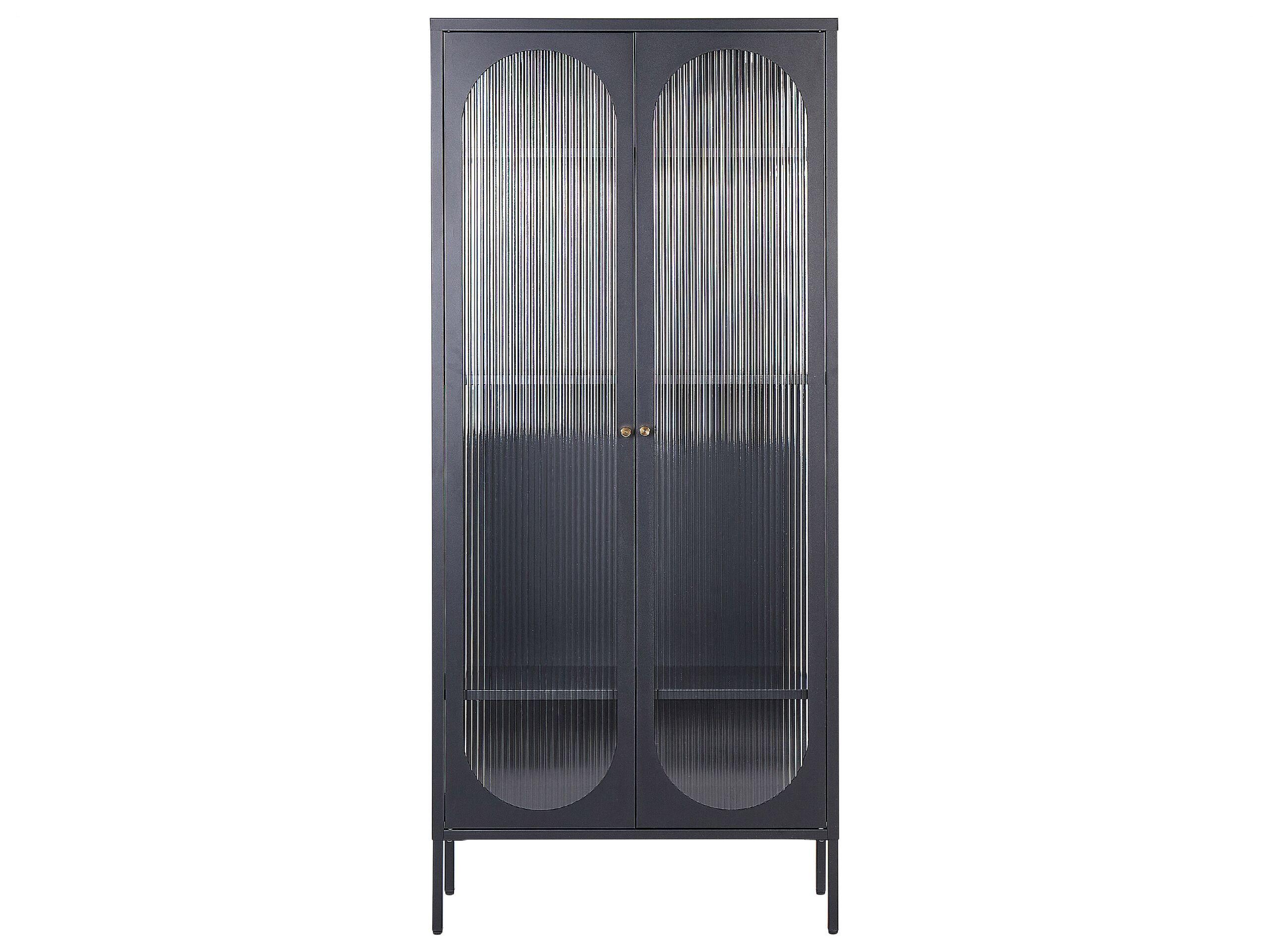 Beliani Armoire vitrine en Acier Moderne FOXTON  