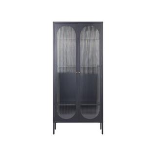 Beliani Armoire vitrine en Acier Moderne FOXTON  