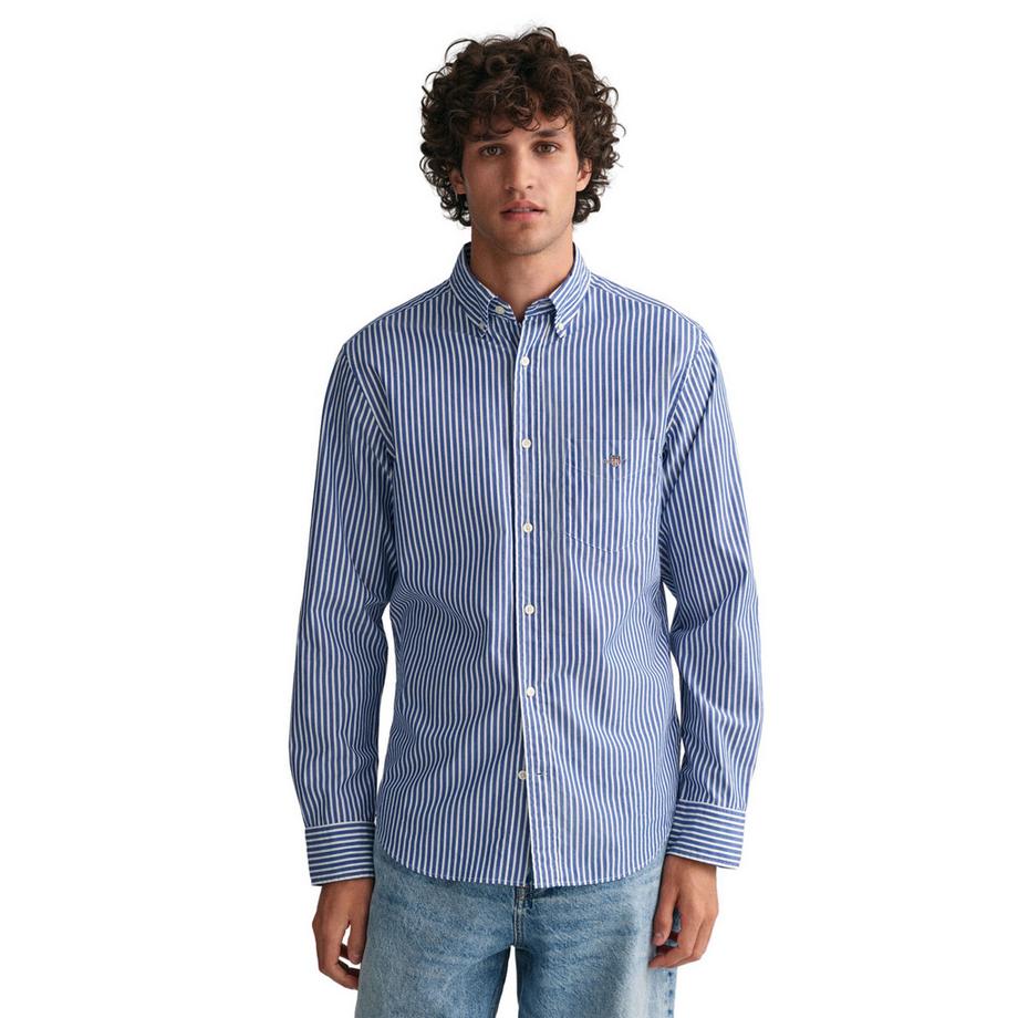 GANT Camicia Popeline Righe Regular Fit  