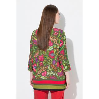 Ulla Popken Geblümtes A-Linien Tunika 3/4 Arm Shirt  