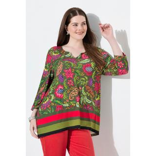 Ulla Popken Geblümtes A-Linien Tunika 3/4 Arm Shirt  