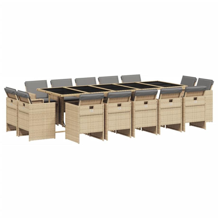 Ensemble de salle à manger de jardin rotin synthétique