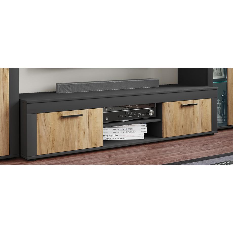 VCM TV Möbel | Lowboard | Fernsehregal | Maße H. 37 x B. 160 x T. 45 cm | Fernseh Möbel – Usilo XL  