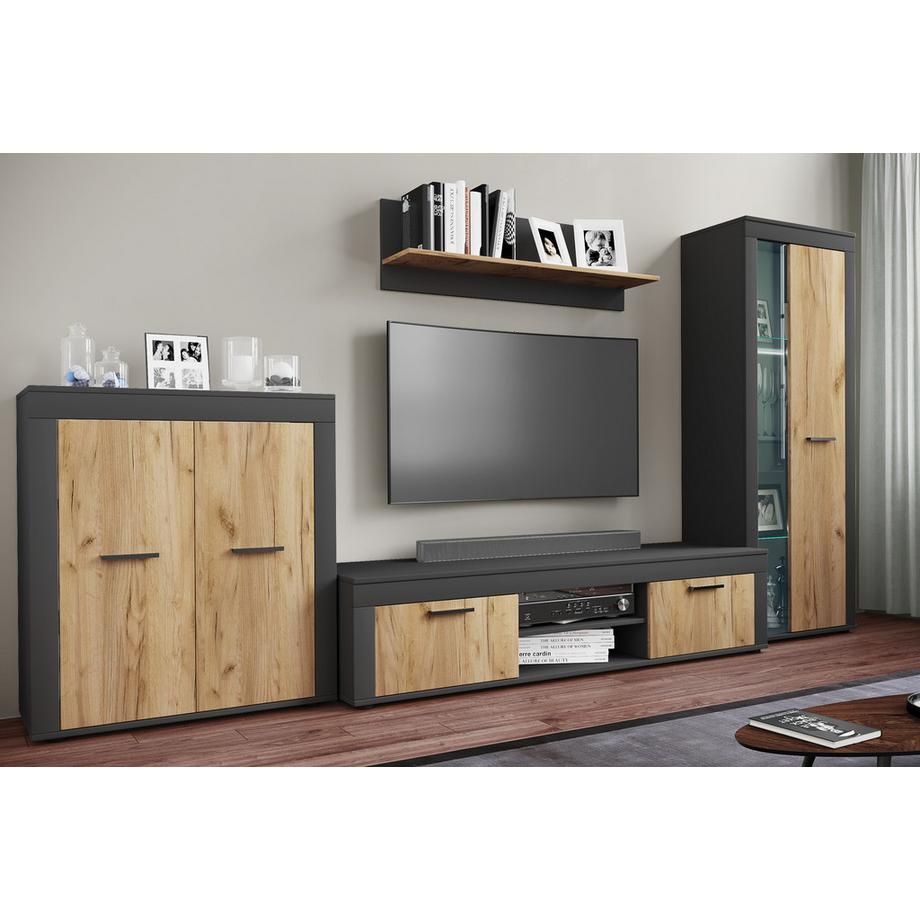 VCM TV Möbel | Lowboard | Fernsehregal | Maße H. 37 x B. 160 x T. 45 cm | Fernseh Möbel – Usilo XL  