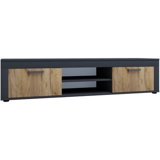 VCM Meuble TV en bois Lowboard Meuble TV Table Console Table TV Largeur 160 cm Usilo XL  