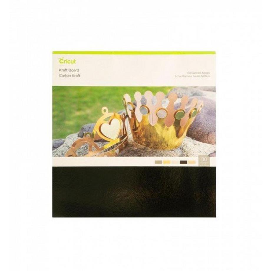 Kraftkarton Metallic 30.5 x 30.5 cm, 30 Blatt, 5 Farben (30x, Quadrat, 30.5 x 30.5 cm)