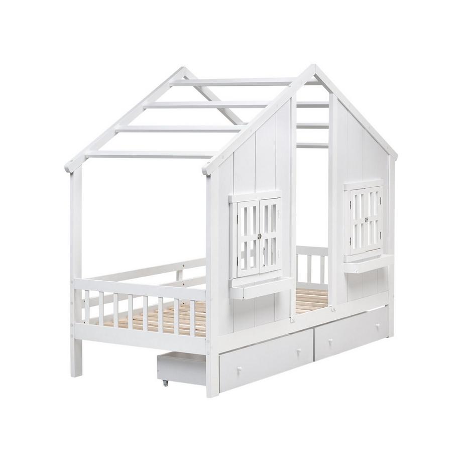 Beliani Letto per bambini con cassetti en Legno di pino Scandinavo TRAPPES  