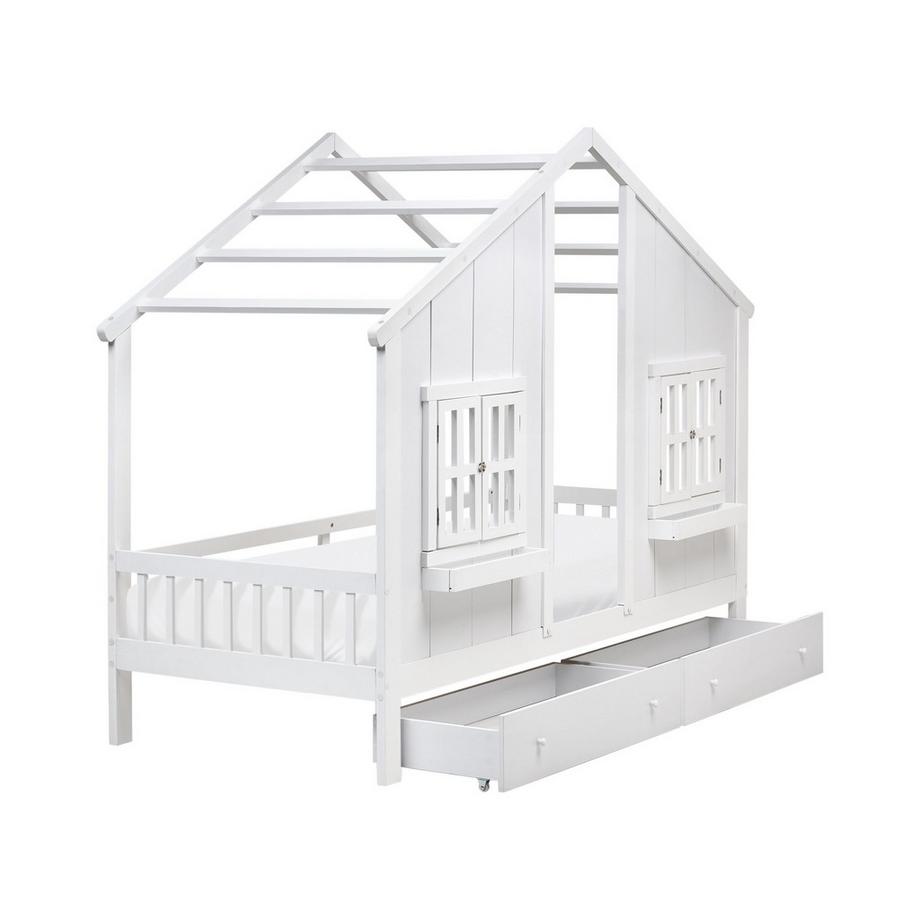 Beliani Letto per bambini con cassetti en Legno di pino Scandinavo TRAPPES  