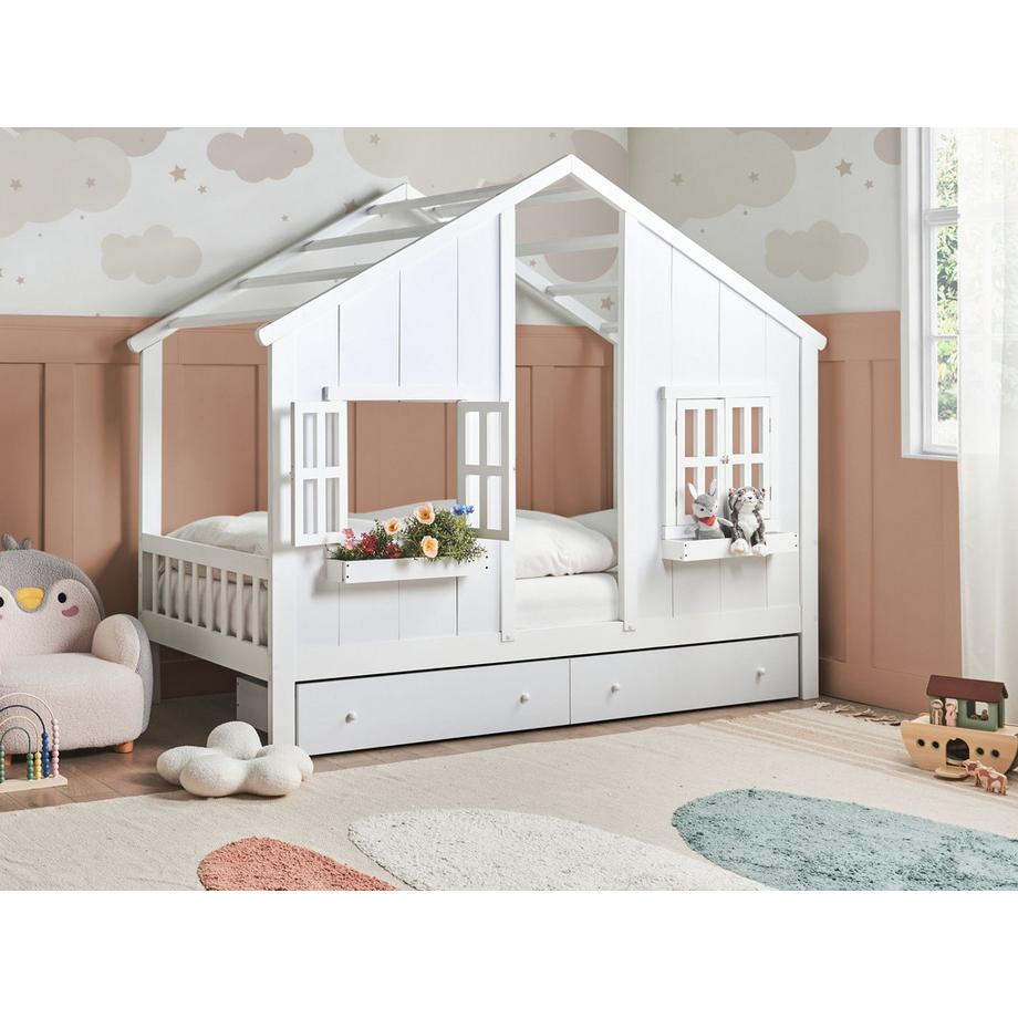 Beliani Letto per bambini con cassetti en Legno di pino Scandinavo TRAPPES  