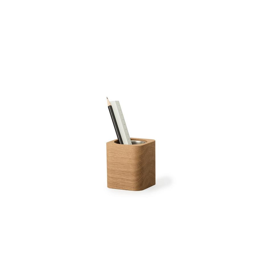 Oakywood Cubic Pot Pot en bois cubique - pour des crayons ou une fleur  