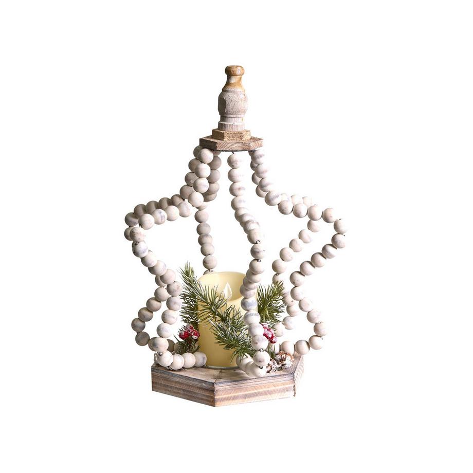 Beliani Décoration de Noël en Bois de sapin Traditionnel PATARI  