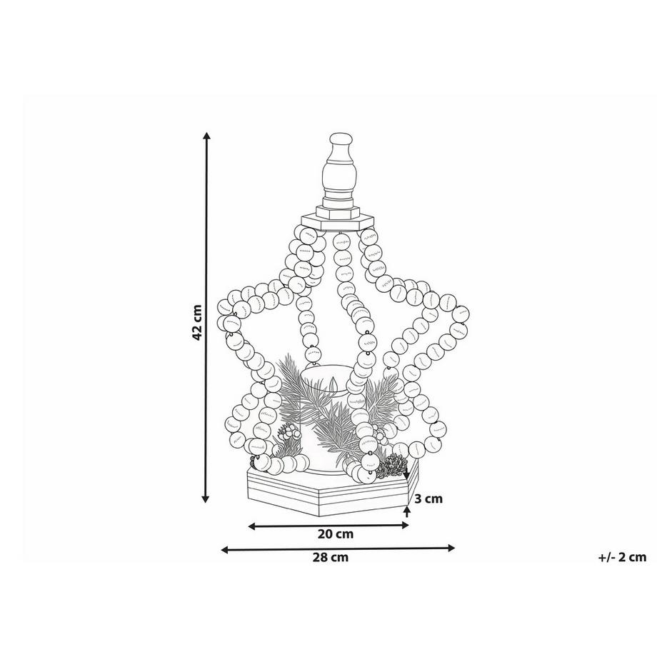 Beliani Décoration de Noël en Bois de sapin Traditionnel PATARI  