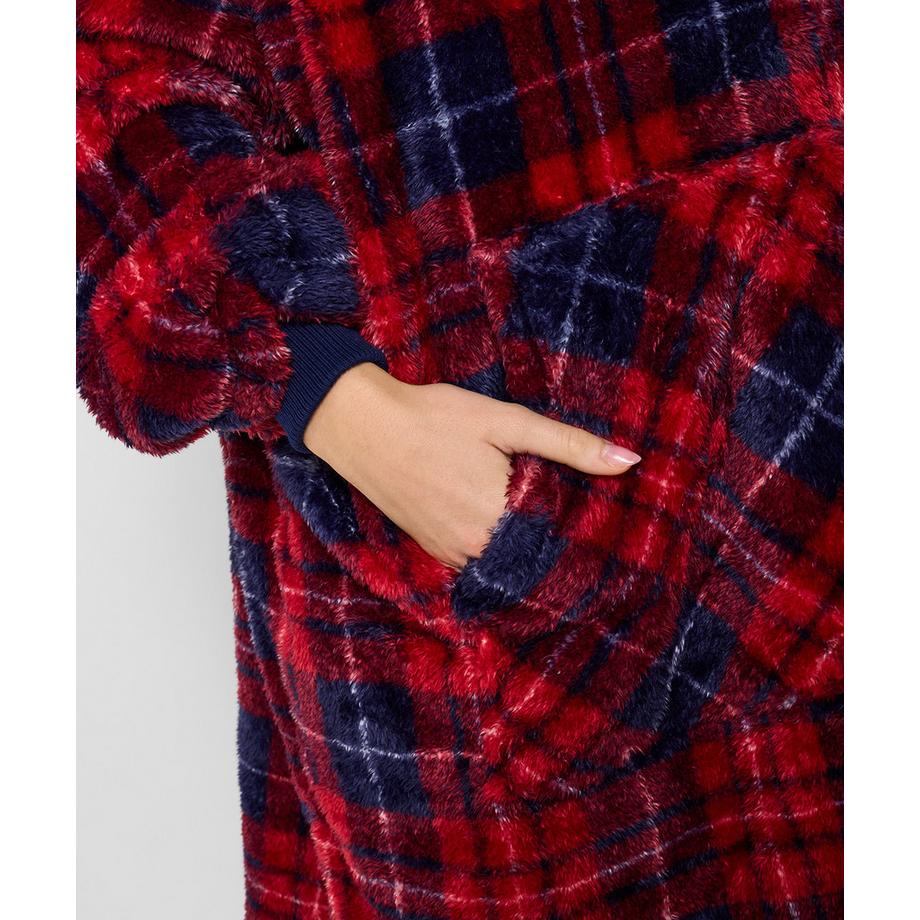 Joe Browns Langer Hoodie im Winter-Karo-Design  