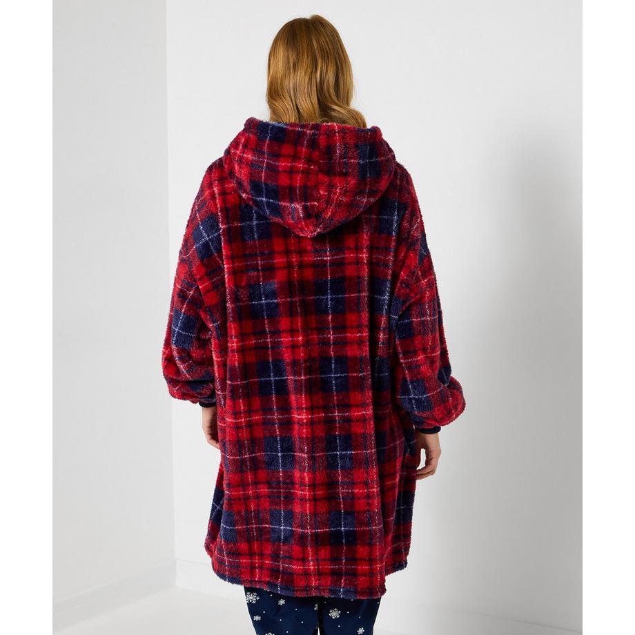 Joe Browns Langer Hoodie im Winter-Karo-Design  