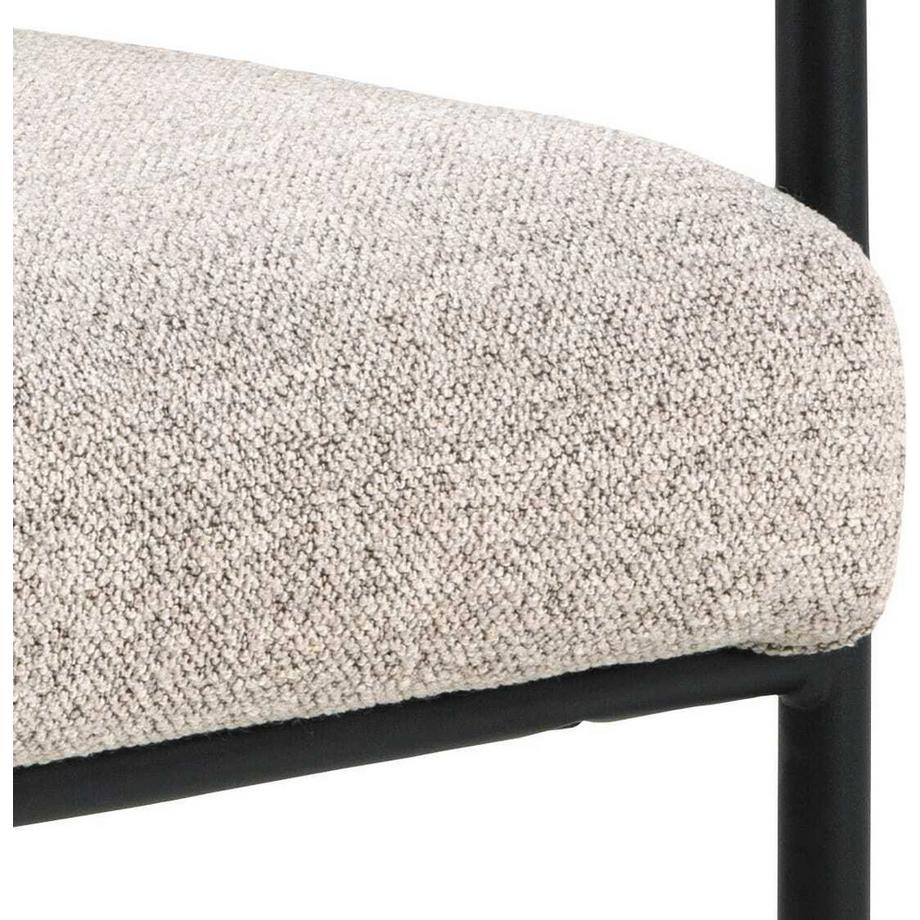 mutoni Chaise de salle à manger avec accoudoirs Artemis beige (1 pièce)  