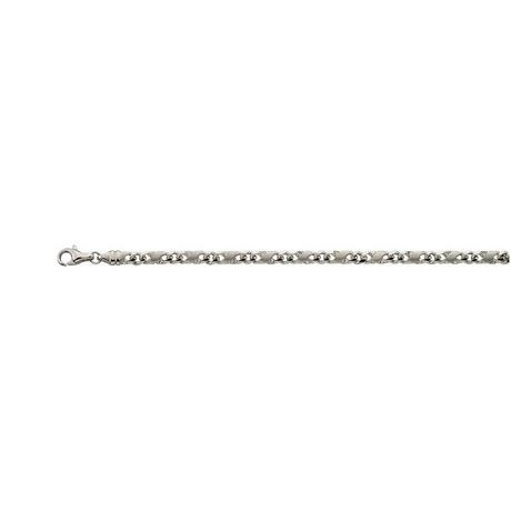 MUAU Schmuck  Collier 8er-Kette Weissgold 750, 3.8mm, 42cm 