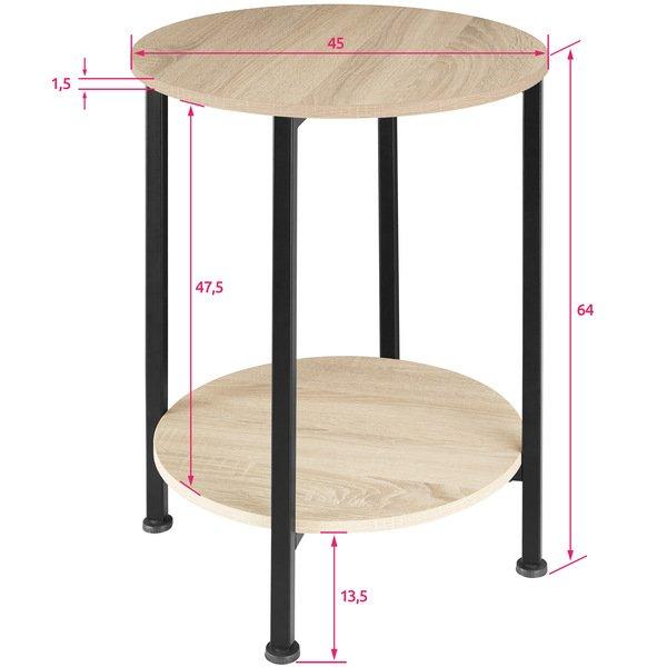 Tectake Table d’appoint BALLINA 45x64cm  