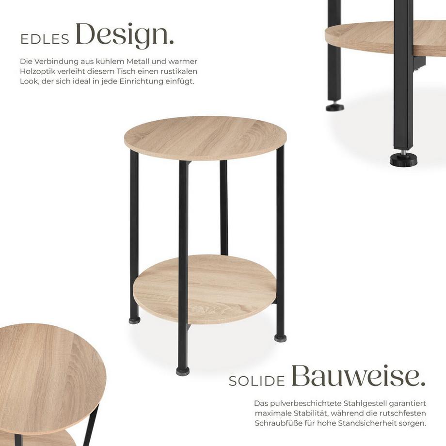 Tectake Table d'appoint BALLINA style industriel  