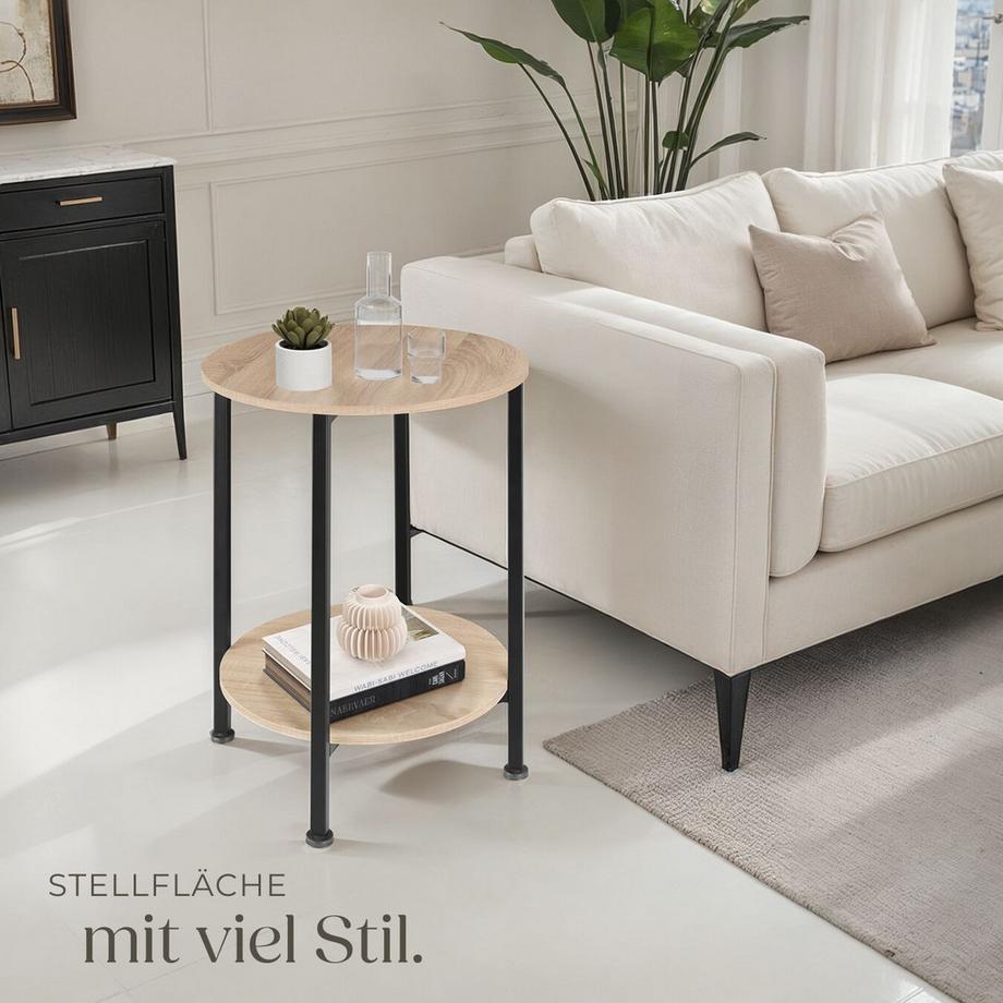 Tectake Table d'appoint BALLINA style industriel  