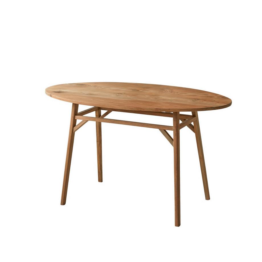 Bureau ovale en teck massif recyclé Elena