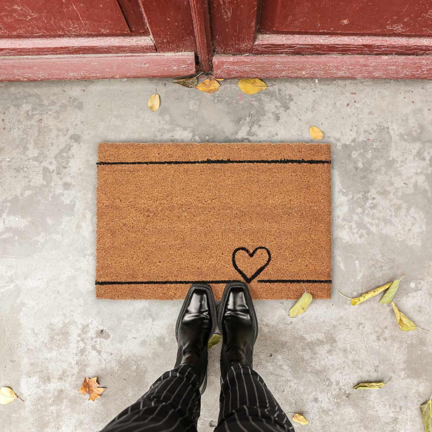 Northio Fußmatte Kokosnuss Herz  