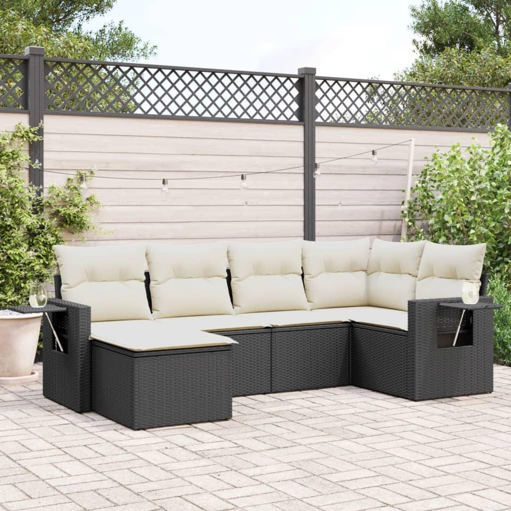 VidaXL set divano da giardino Polirattan  