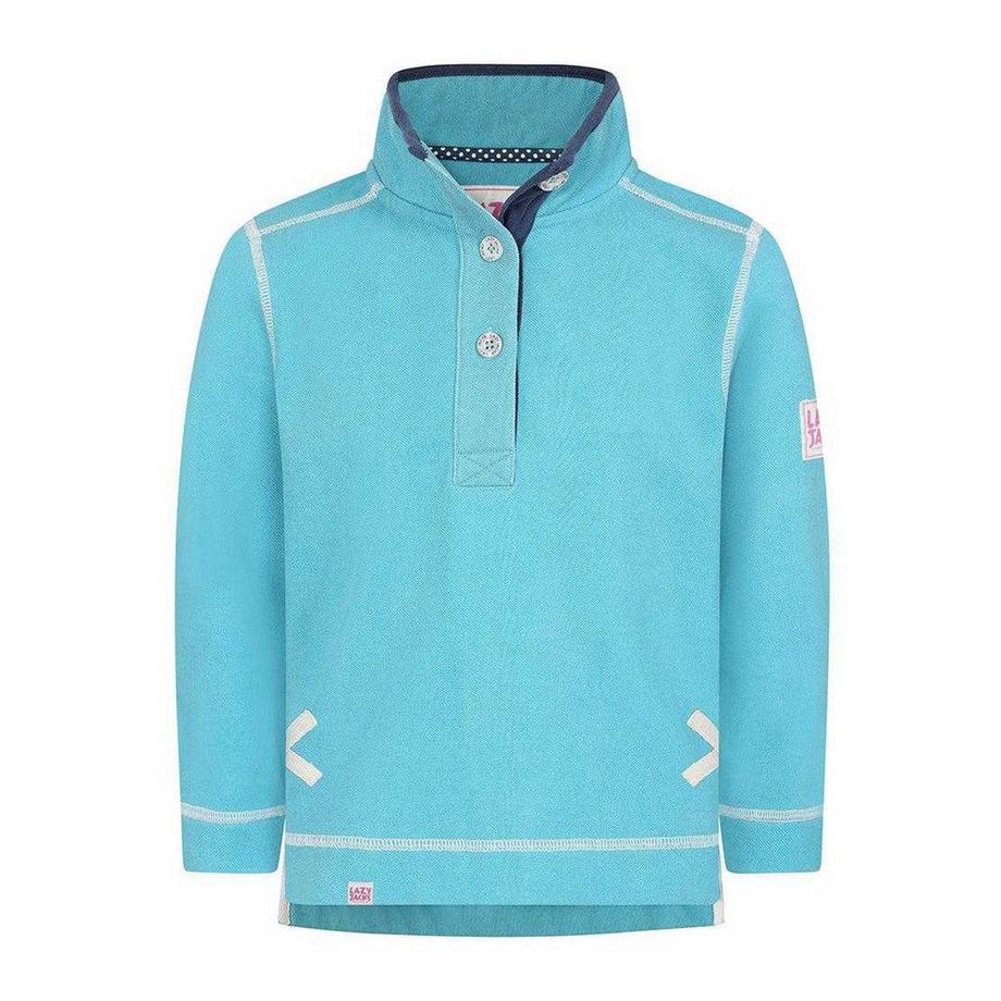 Sweatshirt  ,  Knopfhals, Piqué