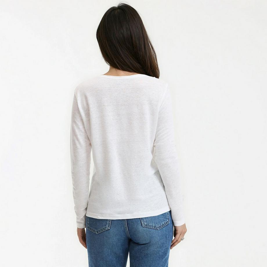 La Redoute Collections T-shirt Manches Longues Col Rond  