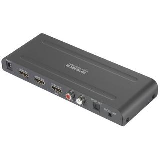 SpeaKa Professional  2x1 4K60Hz HDMI Switch mit ARC und Audio-Extraktion 