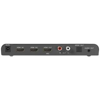 SpeaKa Professional  2x1 4K60Hz HDMI Switch mit ARC und Audio-Extraktion 