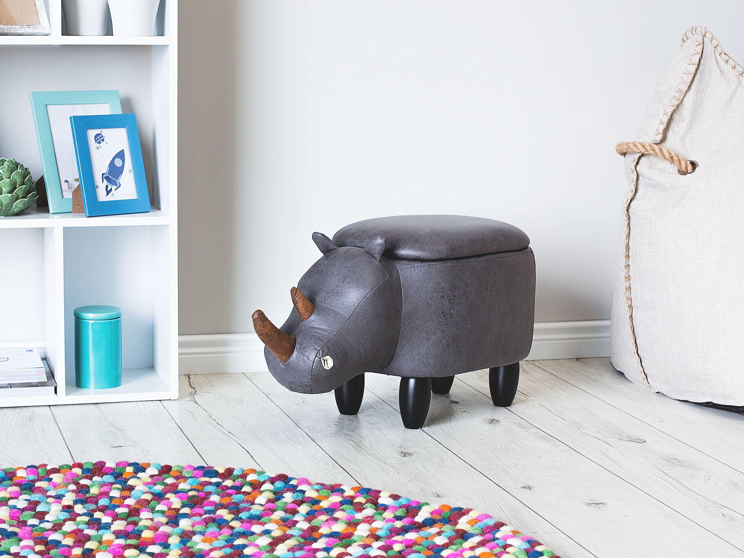 Beliani Hocker aus Kunstleder Modern RHINO  