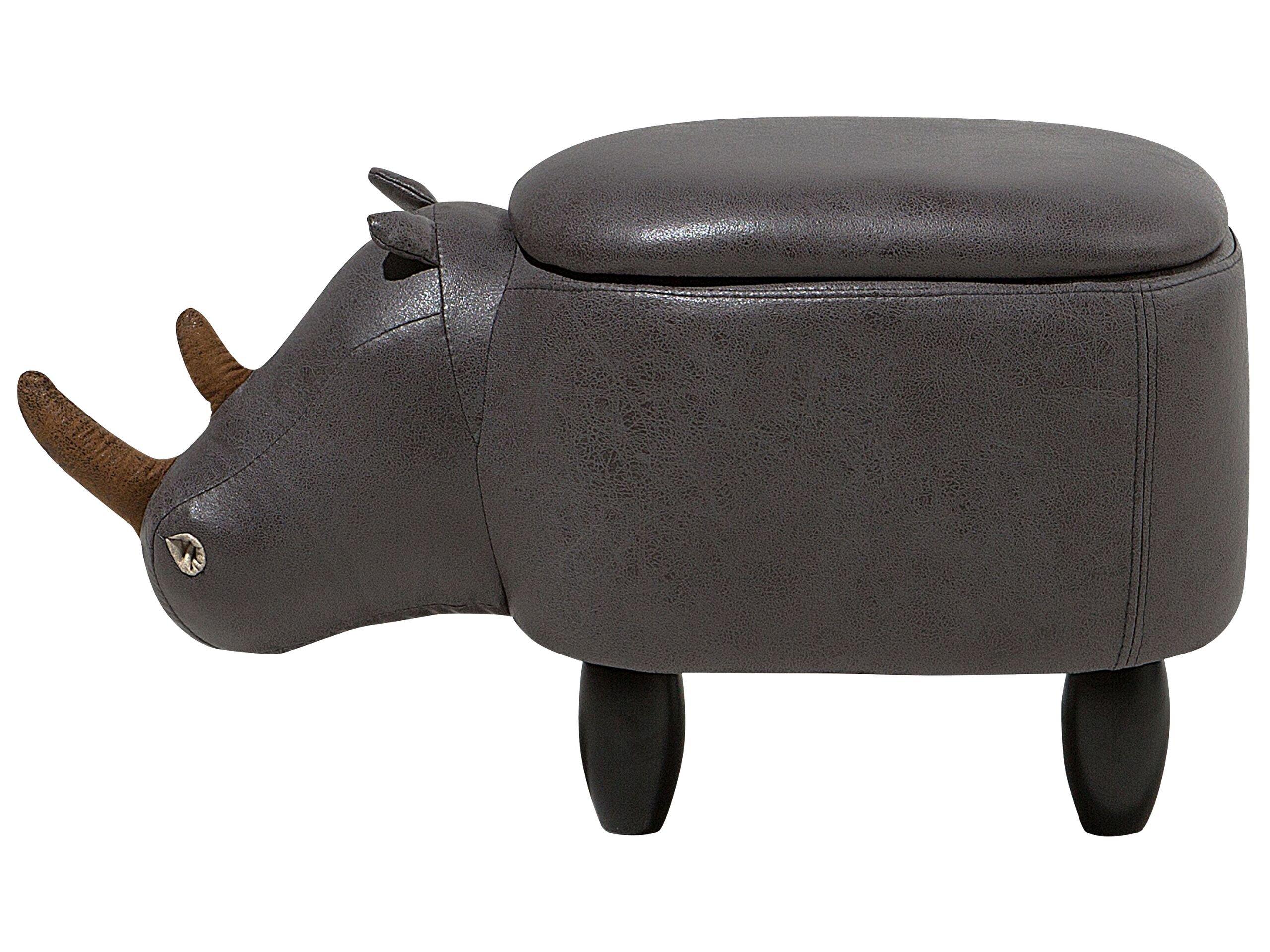 Beliani Hocker aus Kunstleder Modern RHINO  