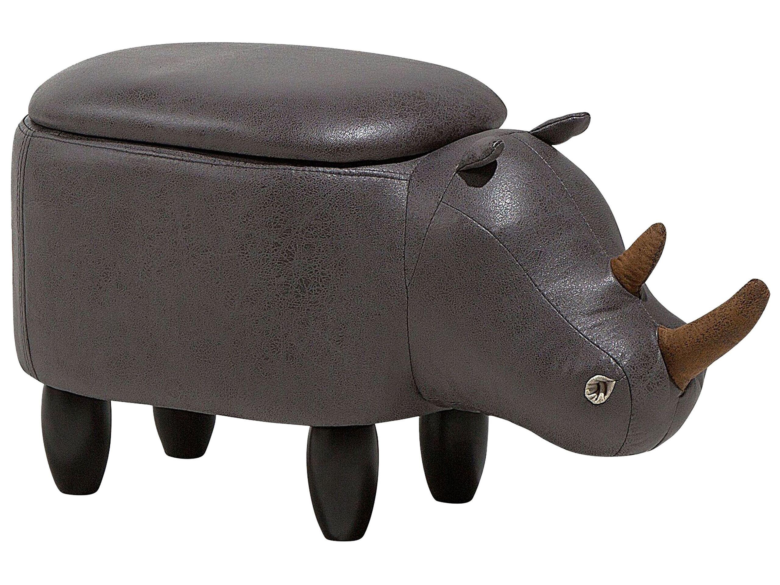 Beliani Hocker aus Kunstleder Modern RHINO  