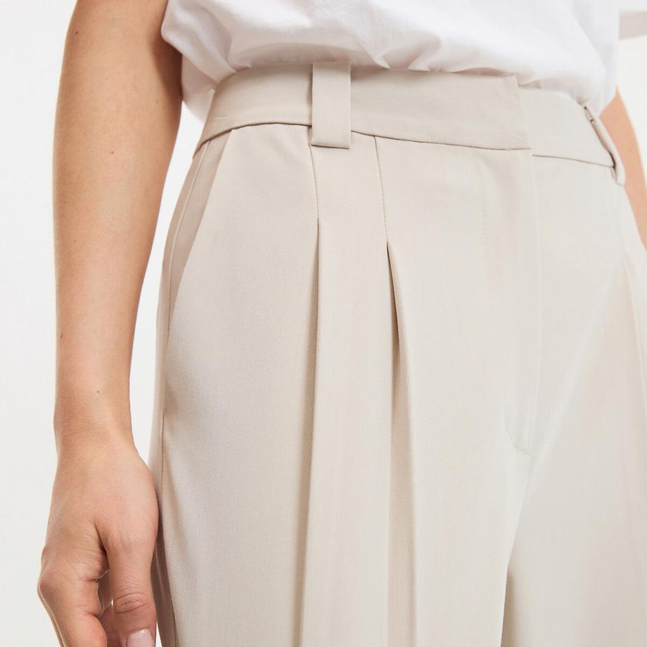 La Redoute Collections Weite Bundfaltenhose  