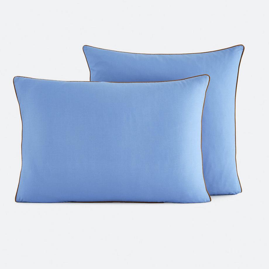 Taie d'oreiller unie en coton