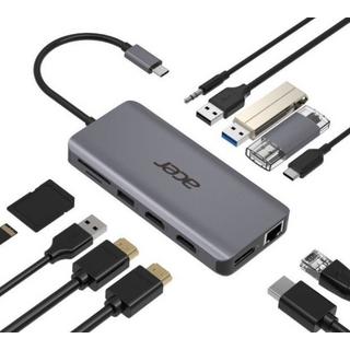 acer  .DSCAB.009 Notebook-Dockingstation & Portreplikator Kabelgebunden USB 3.2 Gen 1 (3.1 Gen 1) Type-C Silber 