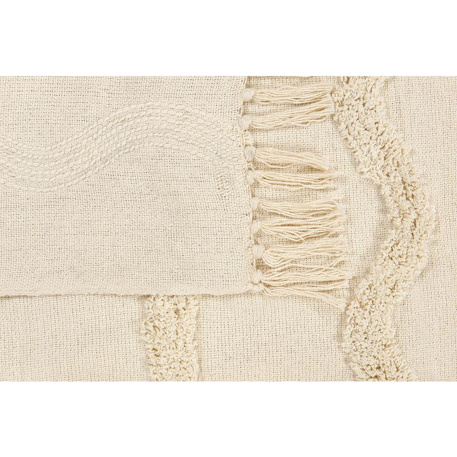 Beliani Boho Khari Baumwoll Kuscheldecke  