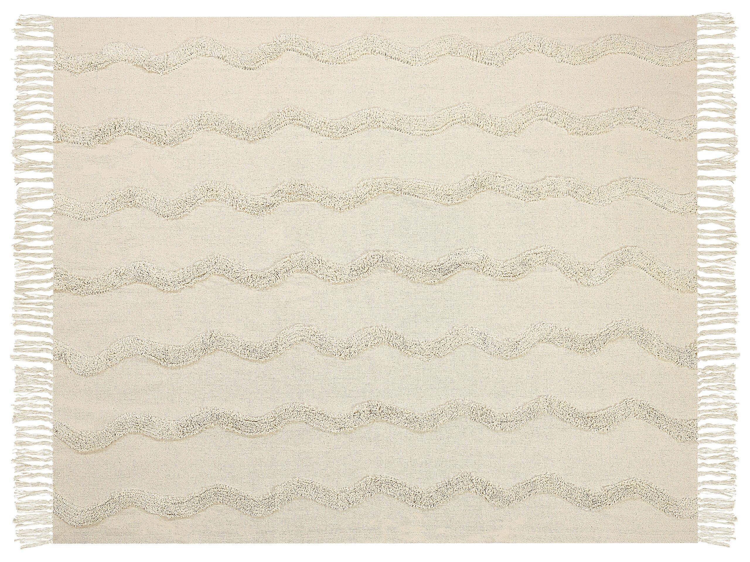 Beliani Couverture en Coton Boho Khari  